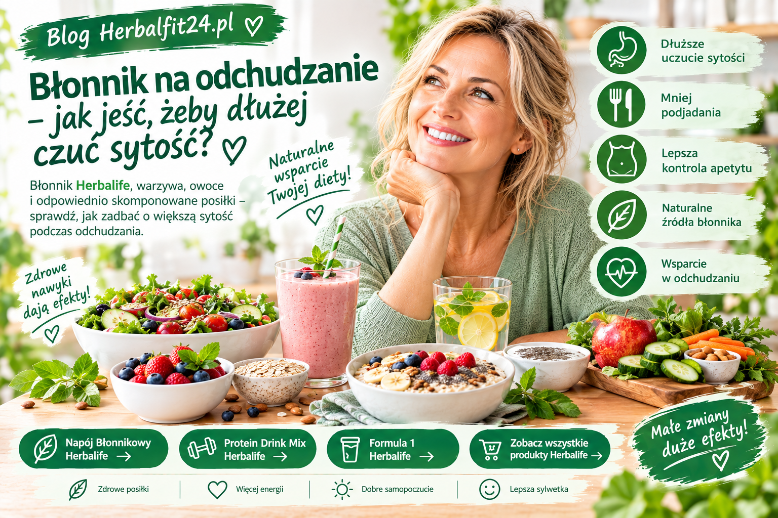 Błonnik Herbalife na odchudzanie – jak jeść, żeby dłużej czuć sytość?