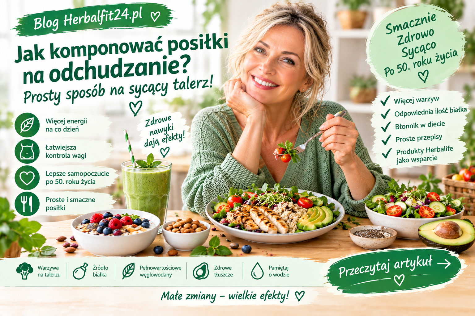 Jak komponować posiłki na odchudzanie? Prosty sposób na sycący talerz