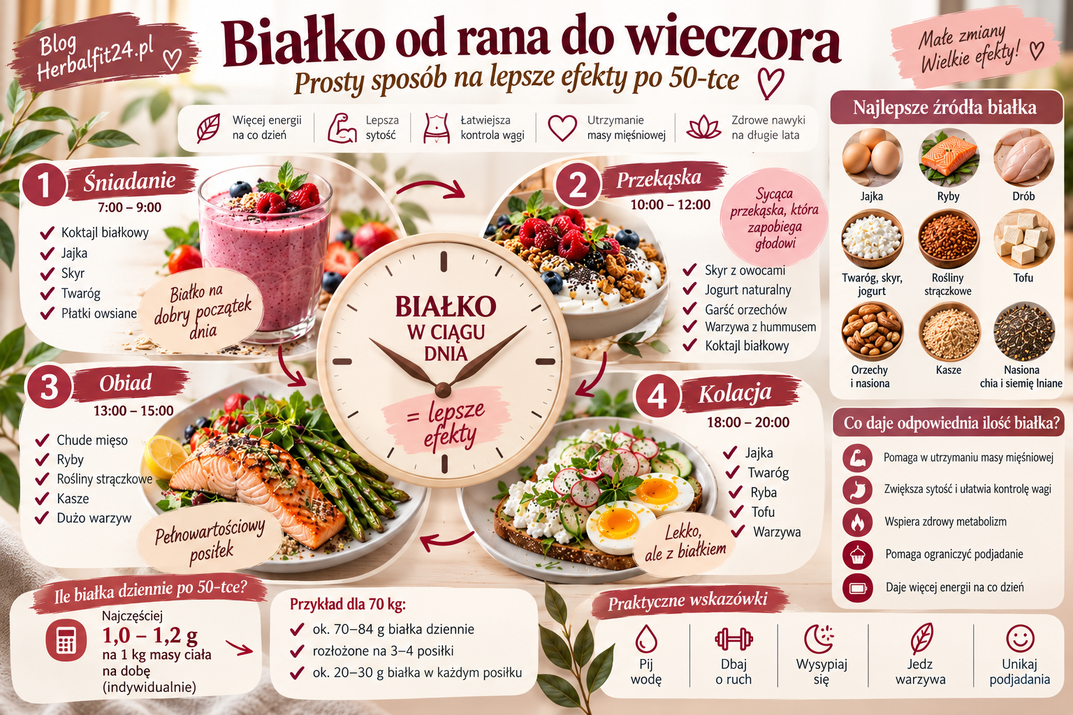 Ile białka jeść podczas odchudzania po 50-tce i jak rozłożyć je w ciągu dnia?